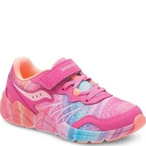 Girls Saucony Flash A/C Sneakers Pink Multi 2.5 XW New In Box